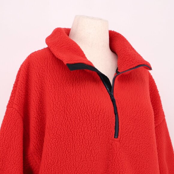J.CREW Red Polartec Fleece Half-Zip Pullover Jacket Size XXL - Picture 3 of 7